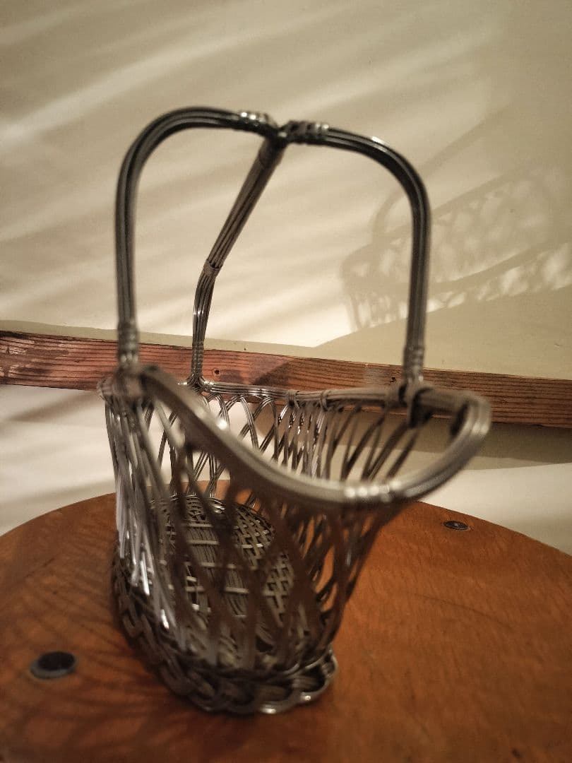 フランス製アンティーク★ワインボトルバスケット　くすみ無し