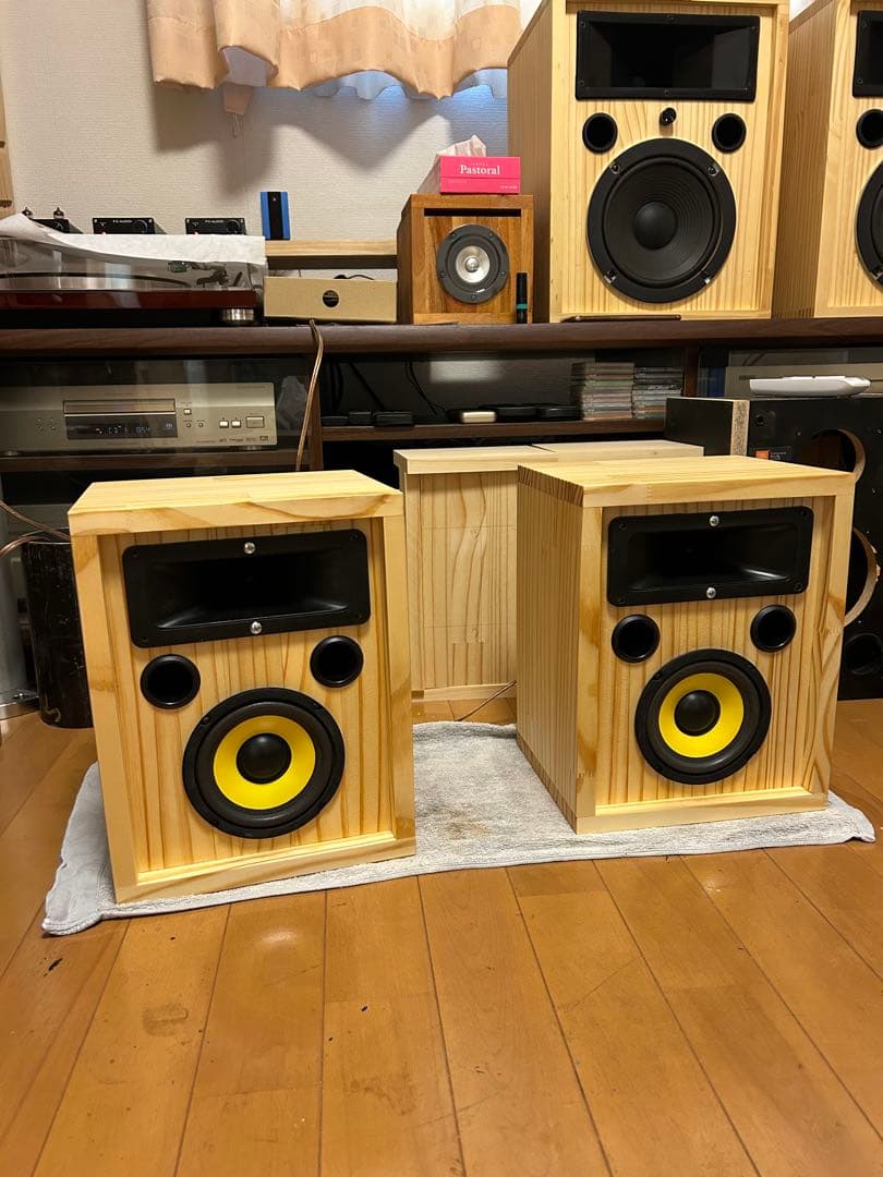 自作スピーカー ピエゾツイーター搭載2WAYバスレフ型スピーカー