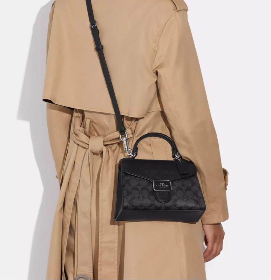 美品　コーチ　ペッパーサッチェル　ショルダーバッグ　2way シグネチャー