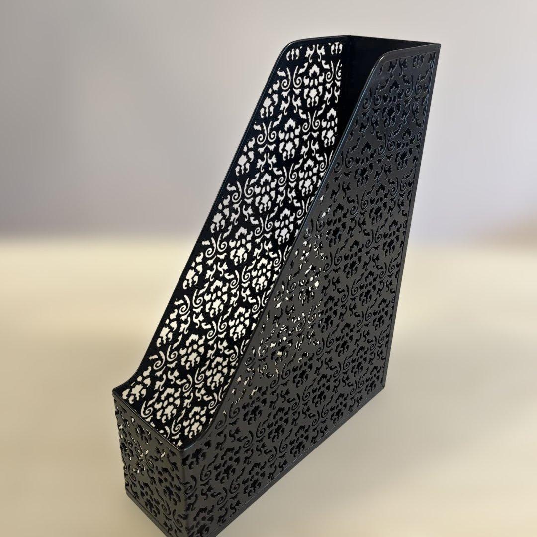 Francfranc グラマラスシリーズ 4点セット 黒 マガジン 収納 レター