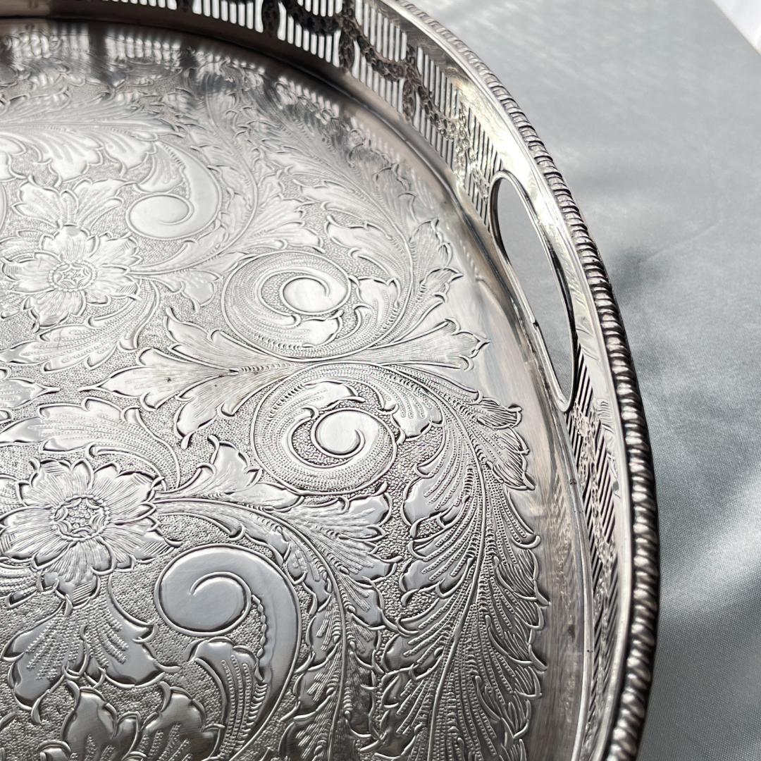 【Viners】 ギャラリートレー 56cm 【シルバープレート】 特大型