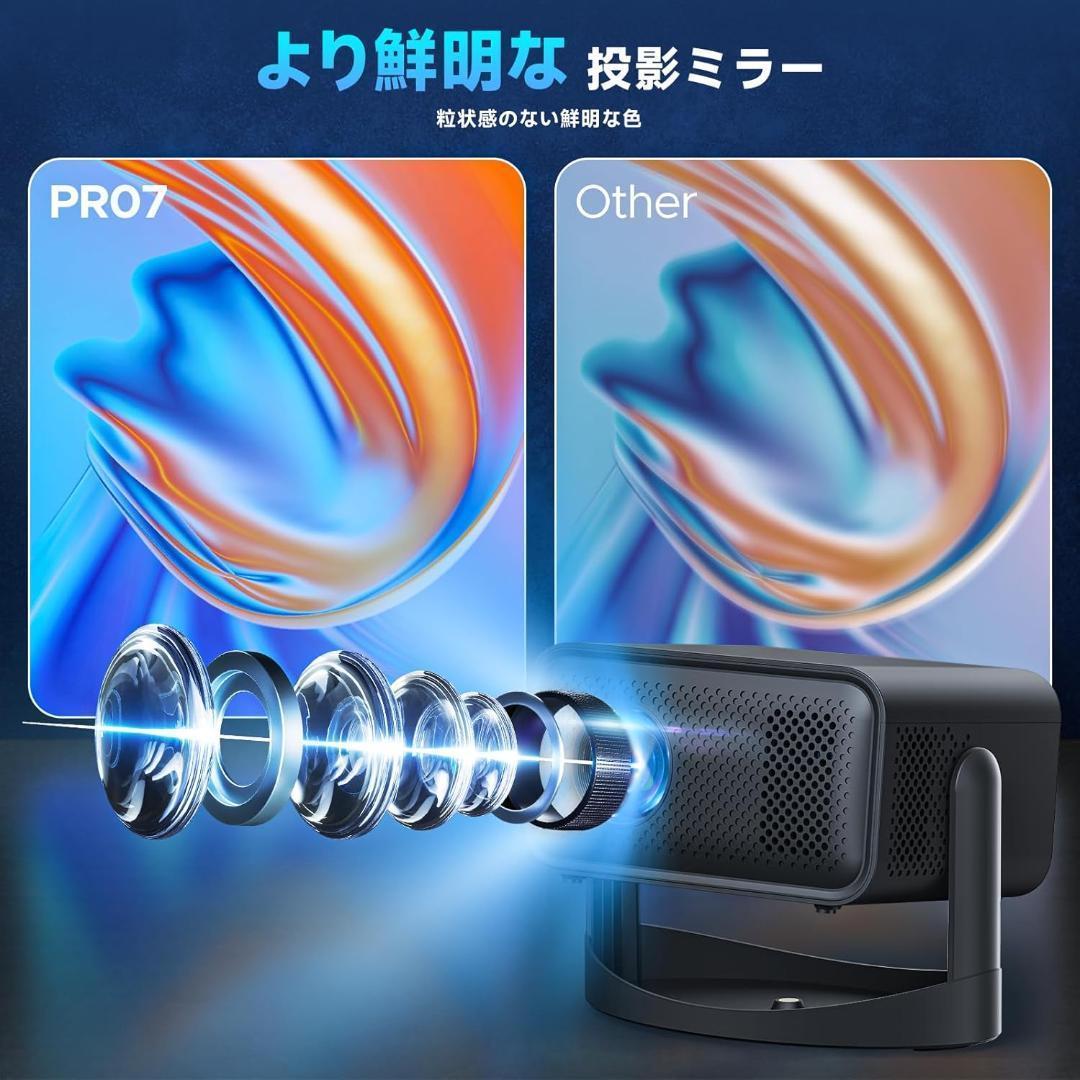 プロジェクター WiFi & Bluetooth 内蔵 自動台形補正 4K対応