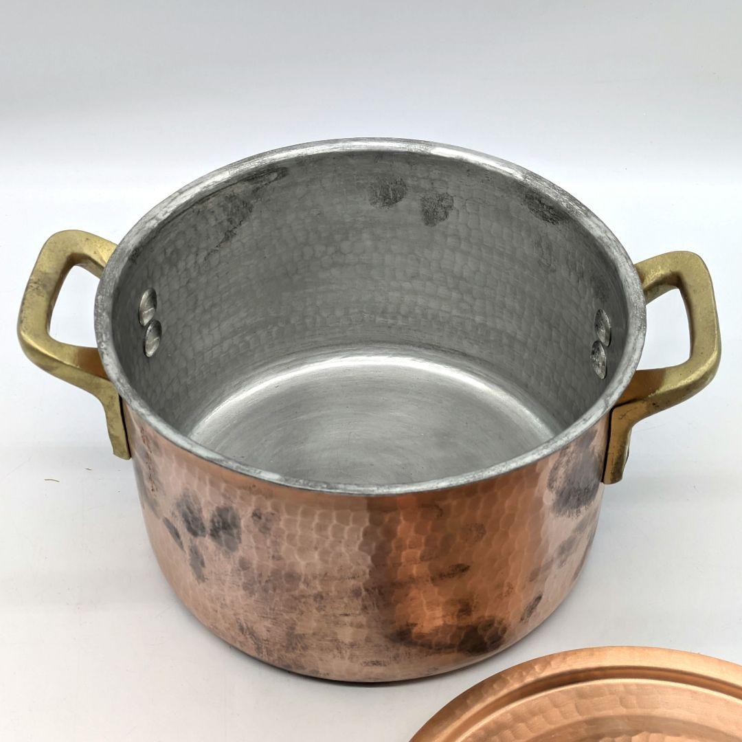 新光堂 新槌起銅器 両手鍋 二十糎 20cm 3.8l 煮物鍋 SN-11