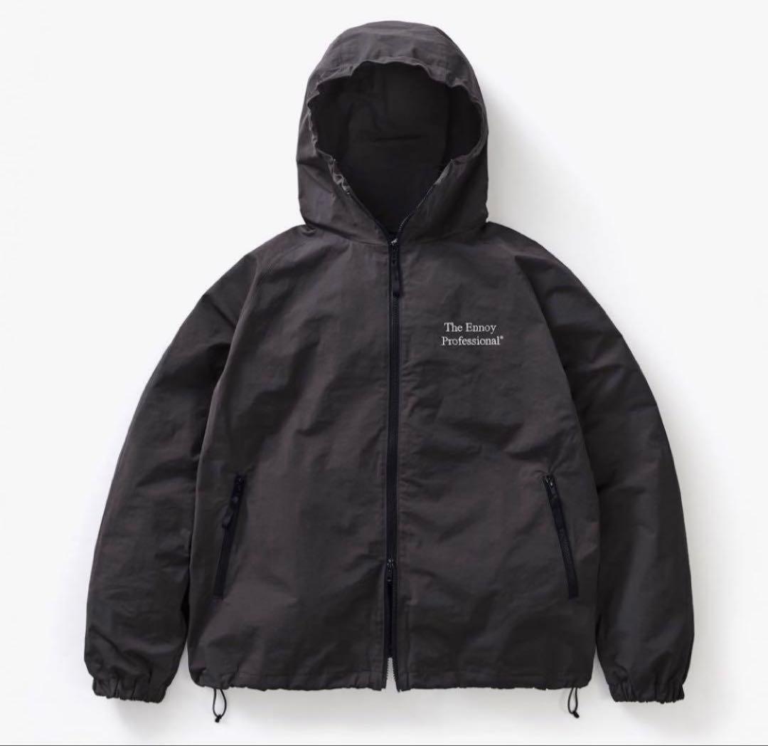 ENNOY CPN HOODIE 黒×白 シャカシャカ テック セットアップ