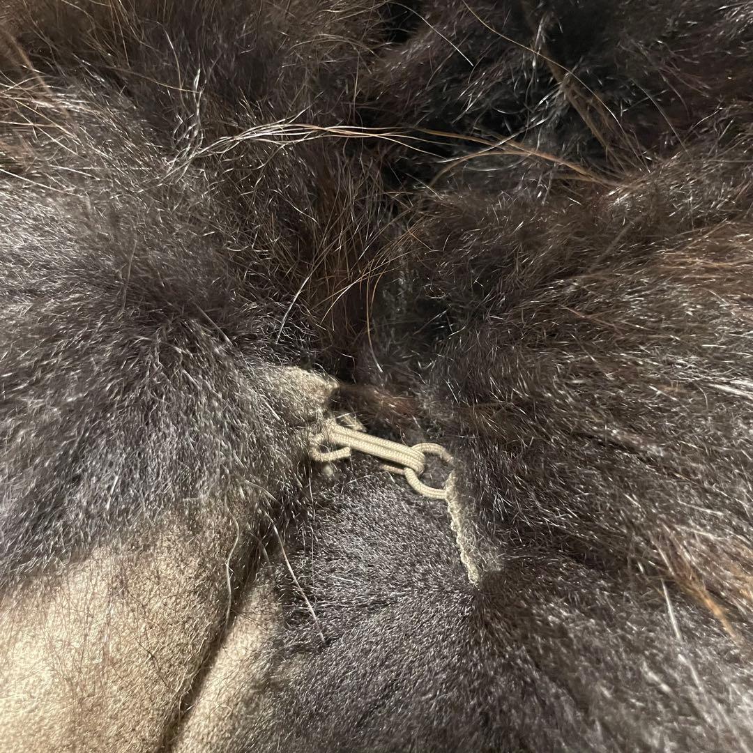 未使用タグ付　アジェ　ブルーフォックスファー　マント　ケープポンチョ　カシミア混