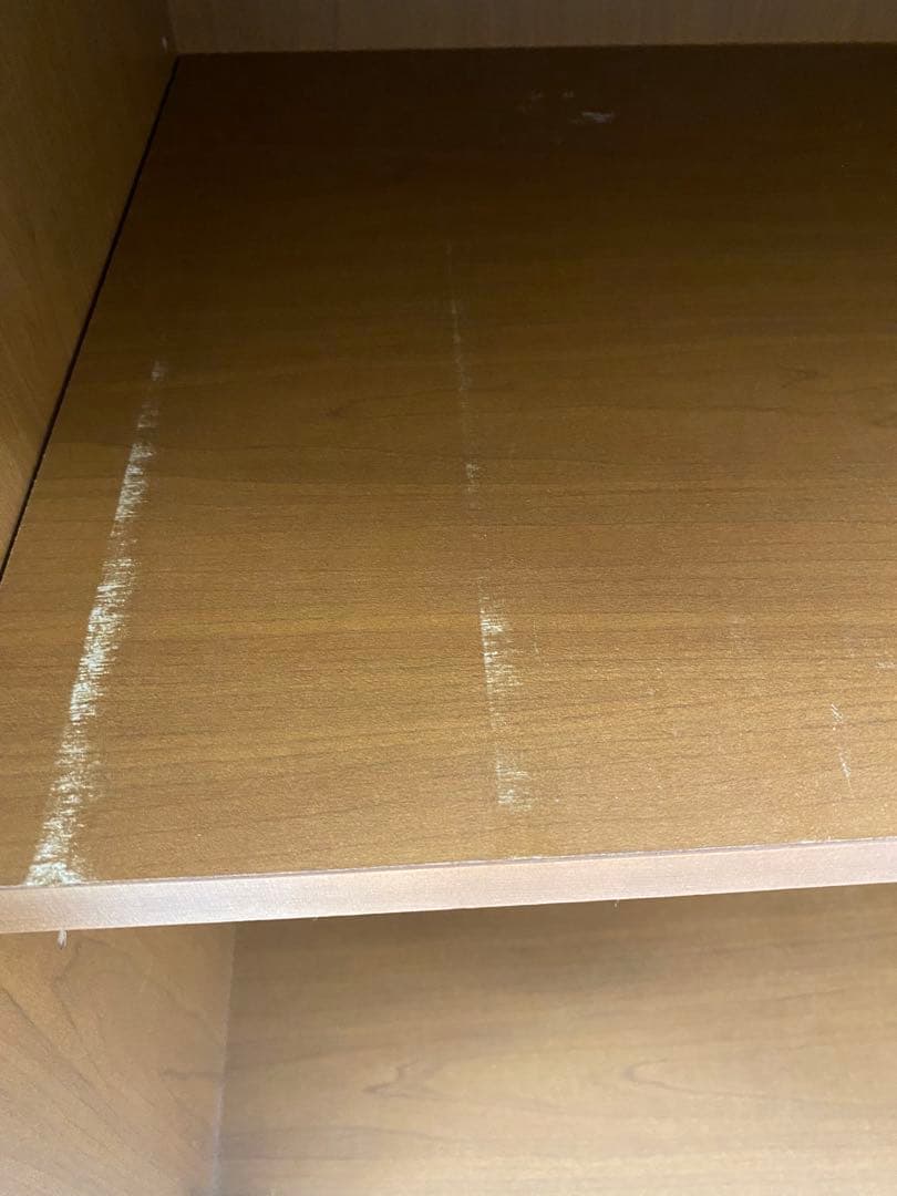 ナチュラルウッド シンプルシェルフ ガラス扉付き