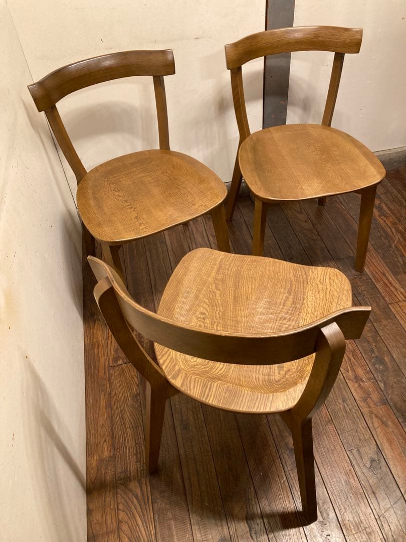 旭川家具 アーリータイムス オーク無垢材 DC-4 1脚 曲木 民芸 職人 匠