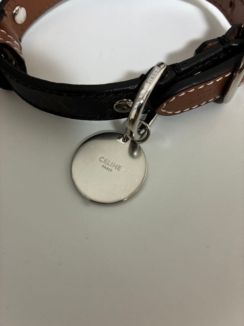 【極美品】セリーヌ　トリオンフ　首輪　リードトップセット　ドッグカラー　現行