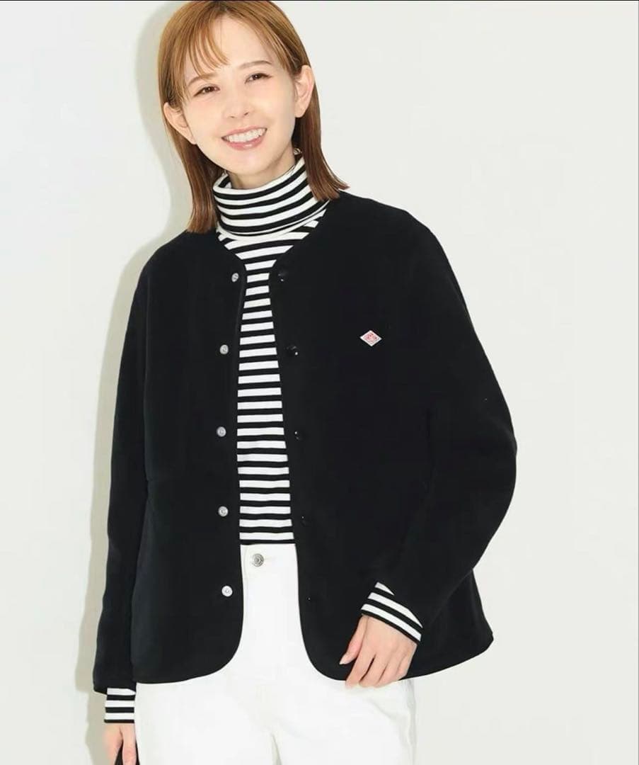 ●新品DANTON/ダントン　フリース ノーカラージャケット(L)