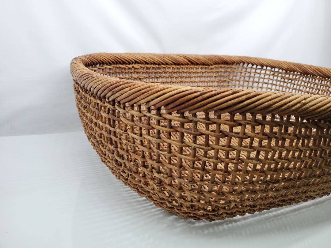 あけび　平籠　収納籠　脱衣籠　バスケット　国産