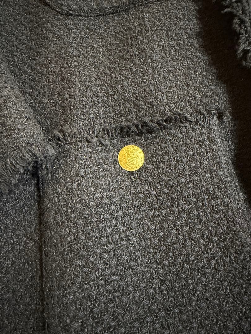 JOURNAL STANDARD L'ESSAGE ノーカラーツイードジャケット