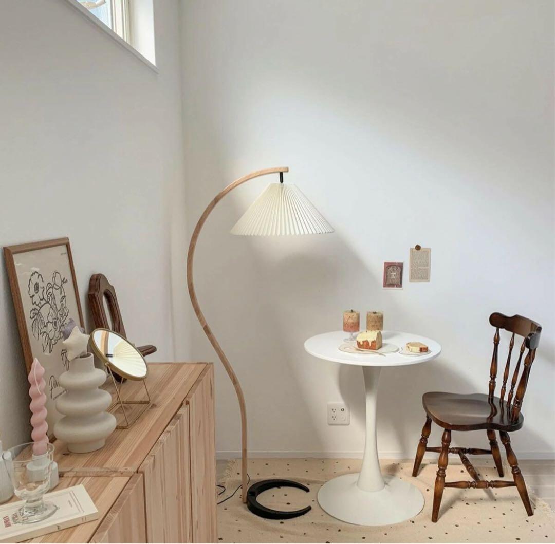 VeroMan フロアランプ アーチ状 無垢材 韓国