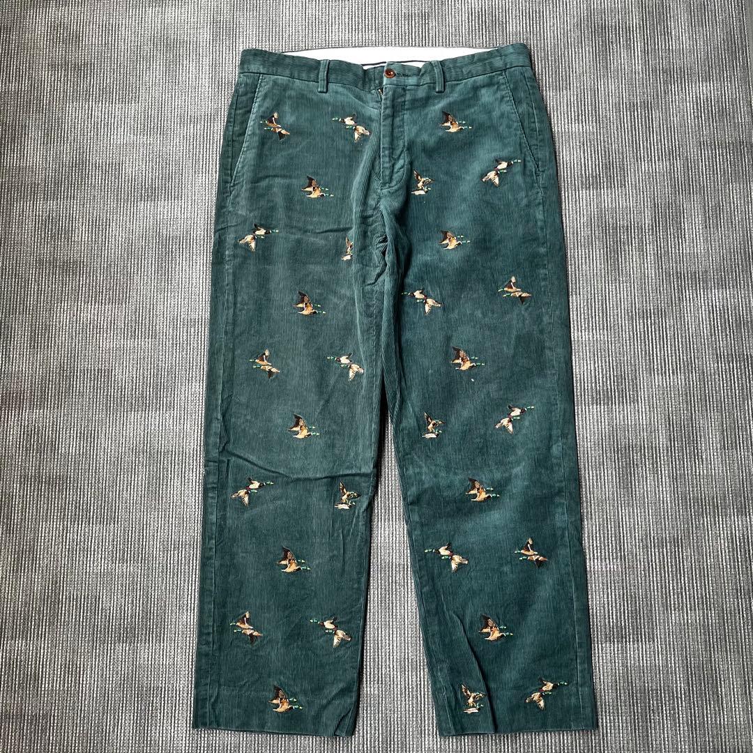 ラルフローレン カモ 総柄 刺繍 コーデュロイパンツ ヴィンテージ 古着