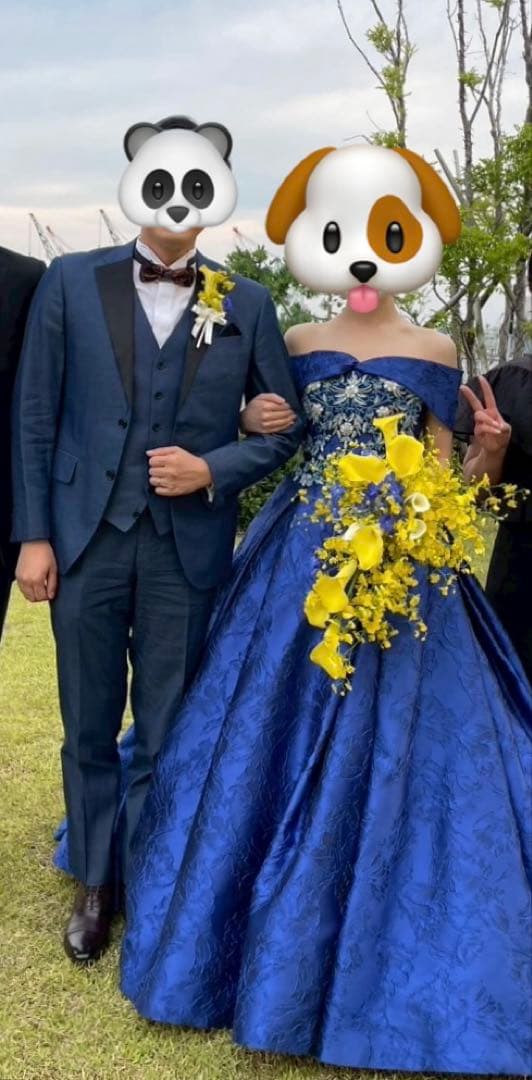 着画あり⭐︎麻布テーラー　オーダーメイド　ネイビータキシード L〜LL