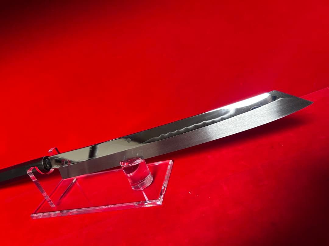 01511 包丁　剣型切付　尺一　水本焼　富士山満浮紋　白鋼　切味抜群　未使用品