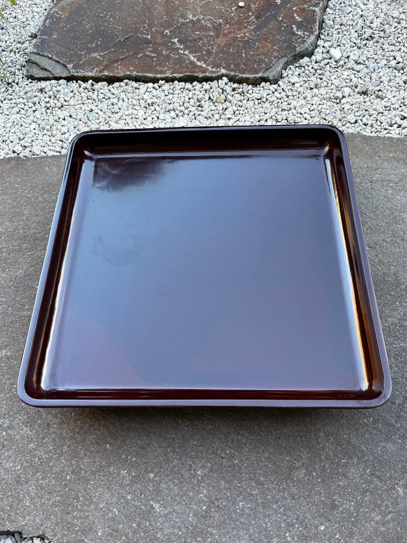 懐石膳　艶赤茶　漆塗　お膳　御膳台　脚付膳　脚付お膳　骨董品　アンティーク　②