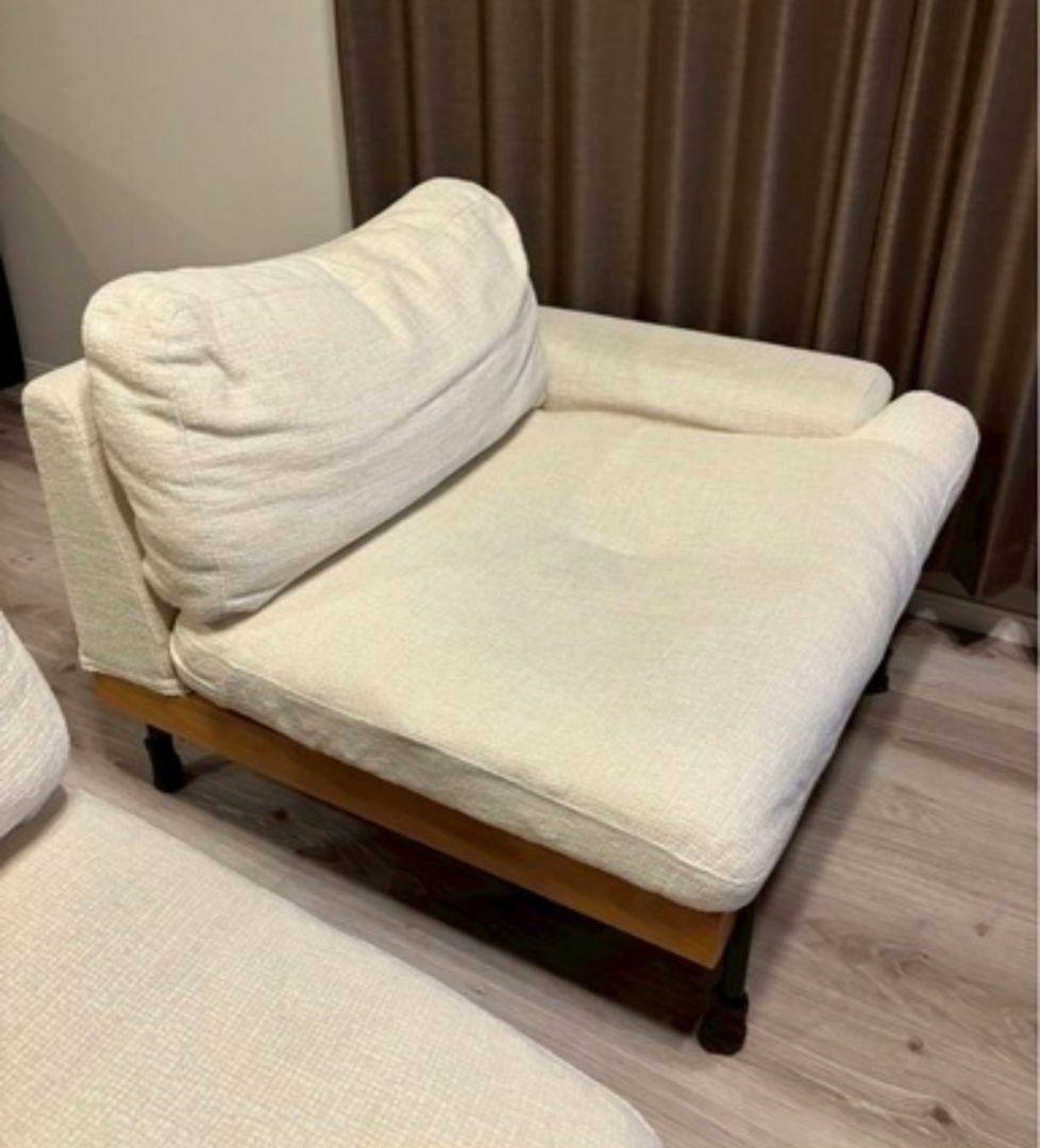 【送料込】Delos 2人掛けソファ グレー／180cm幅