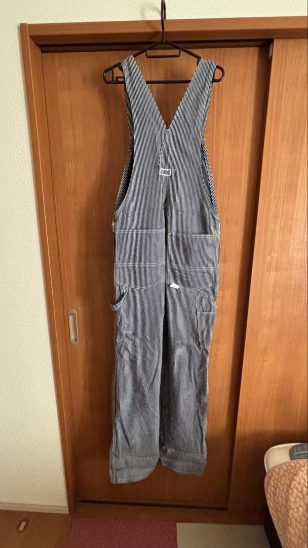 商品名：古着 70年代 ビッグスミス ヒッコリーストライプ オーバーオール
