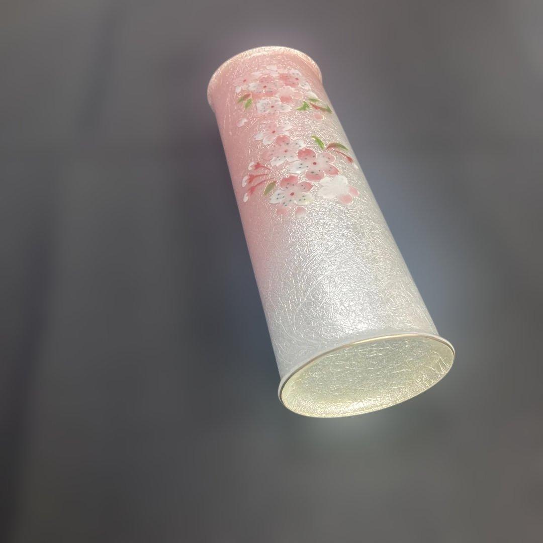 七宝焼き 花瓶 一輪ざし 桜