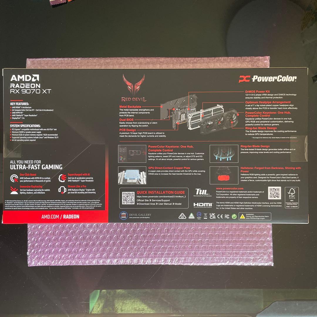 j*4様 新品PowerColor Radeon RX 9070 XT 16GB