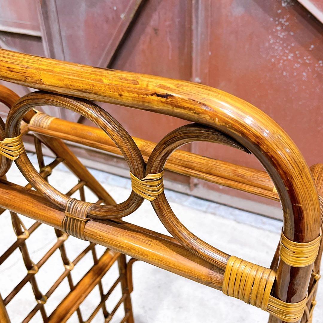 ヴィンテージ ラタン製 三段ラック