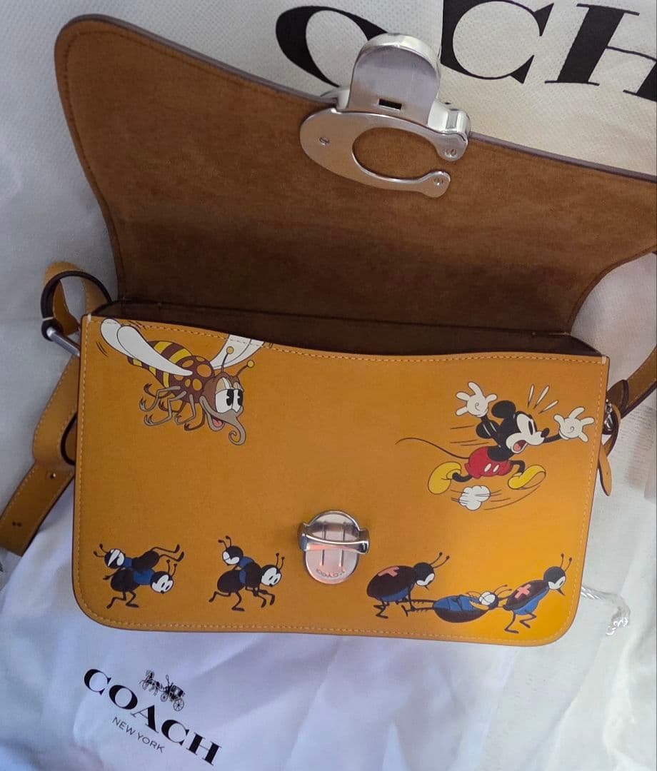 お値下げ‼️COACH×ディズニーコラボ本革ショルダーバッグ