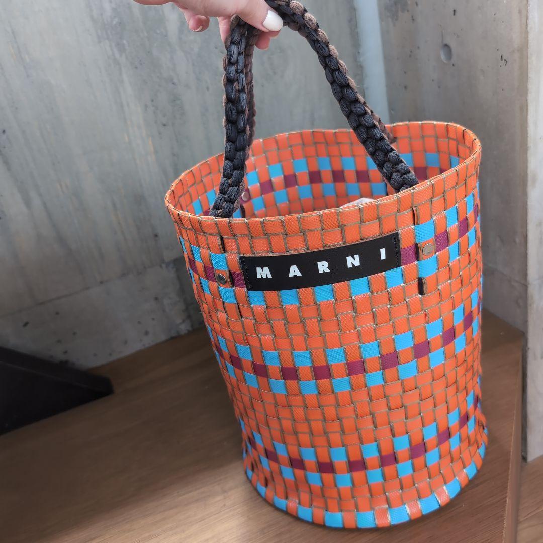 マルニマーケット　MARNI　ジャージーハンドルバケット/オレンジ