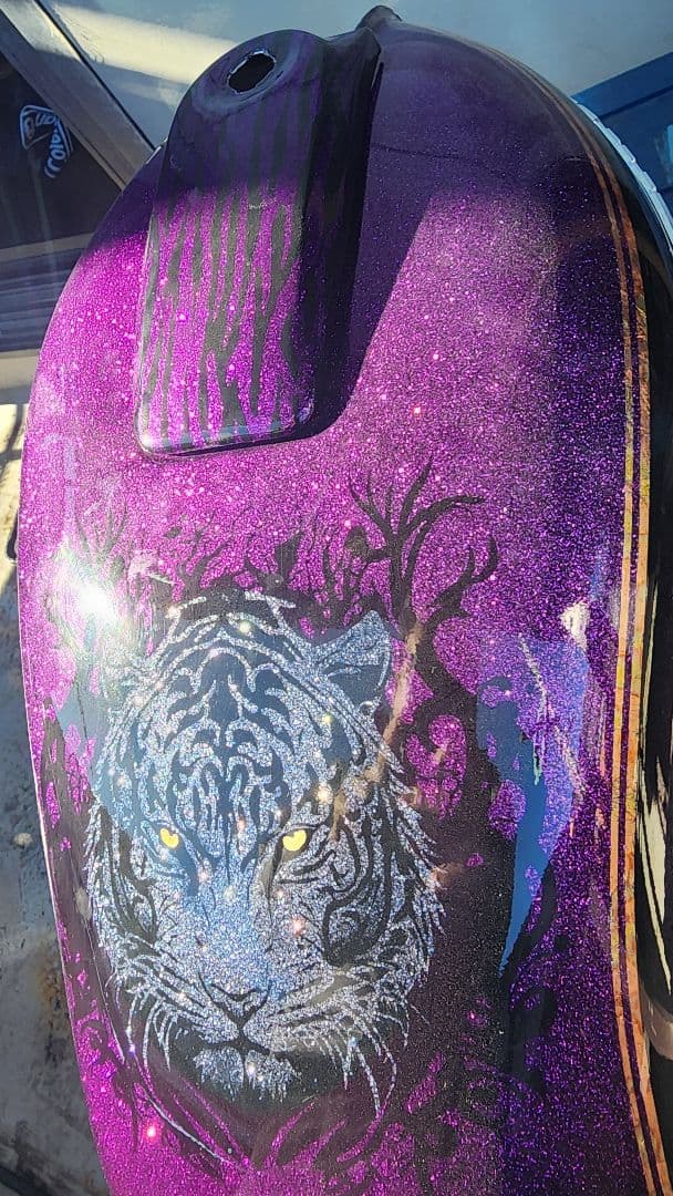 GS400 タンク、テール カスタムペイント、ラメラメ