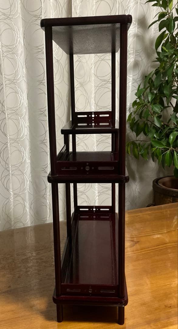 飾り棚　茶棚　違い棚　盆栽棚　飾り台　木製　和風