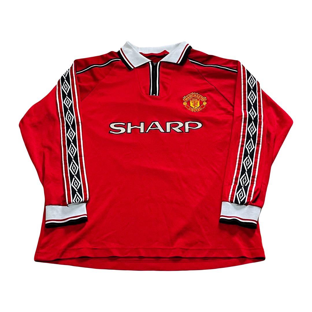 90s y2k SHARP umbro OLD vintage ハーフジップ 赤