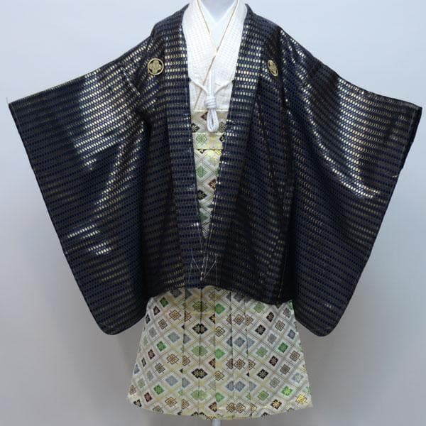 七五三 五歳 羽織袴着物セット 日本製 おりびと お仕立て無料 NO22799