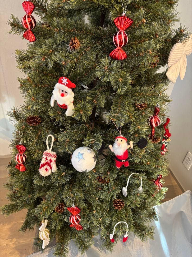 アルザス　クリスマスツリー 180cm 収納袋、オーナメントセット