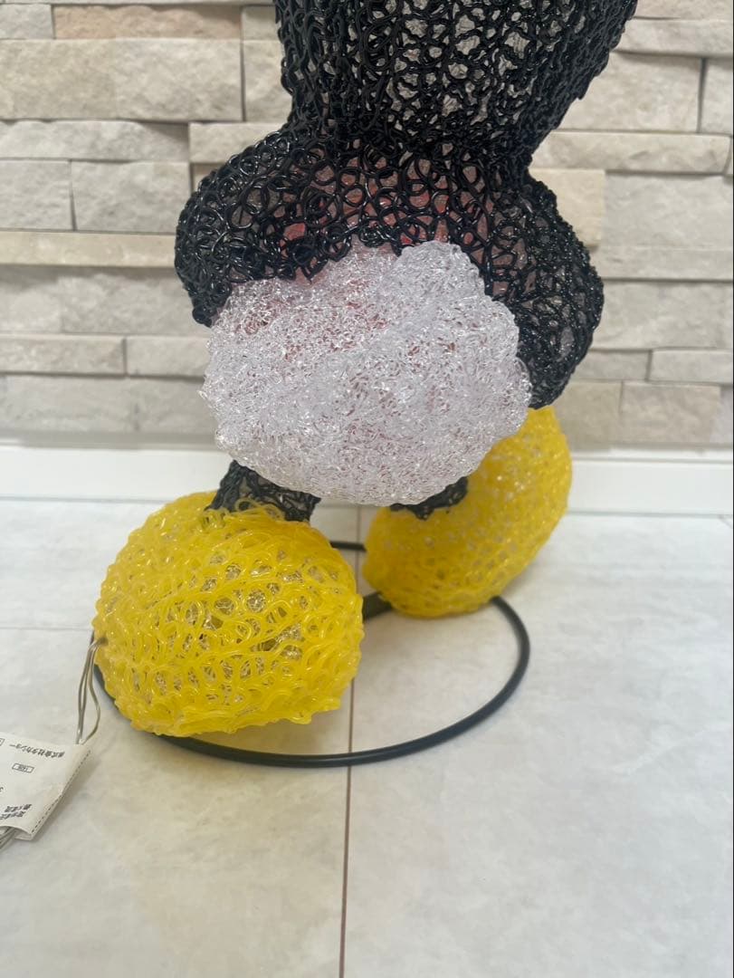 3D クリスタルモチーフ　ミッキーマウス LEDランプ 約30cm