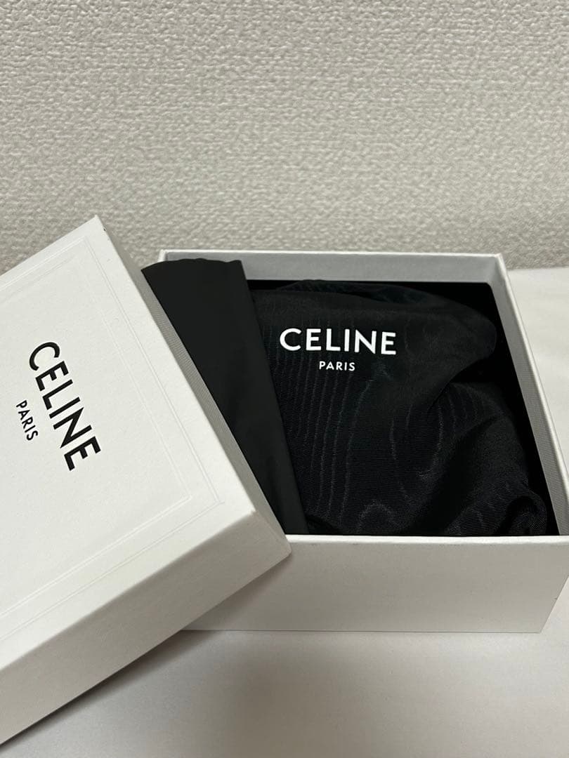 セリーヌ トリオンフ ベルト 70 レザー ブラック 本革 ゴールド金具