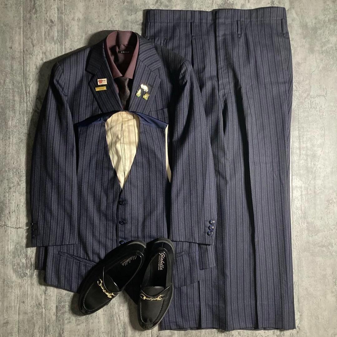 Vintage 極上ウール スリーピース セットアップスーツ×Chloeネクタイ