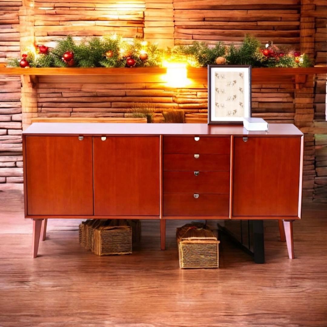 M 新品 北欧 160cm リビングボード キャビネット サイドボード 収納