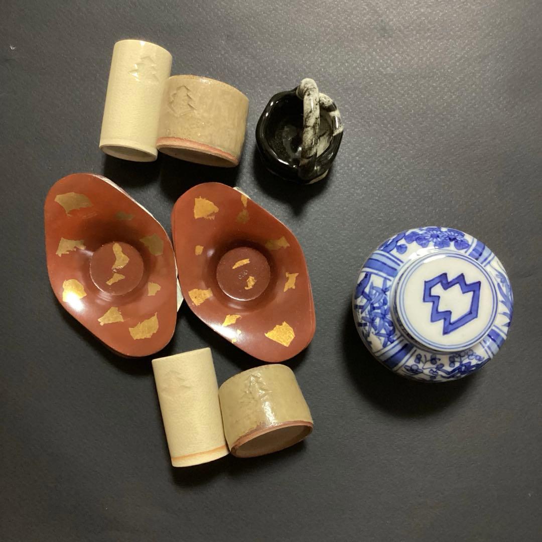 ☆専用　煎茶道　茶心壷　宗家　茶壺　青白い花模様の茶道具 茶入