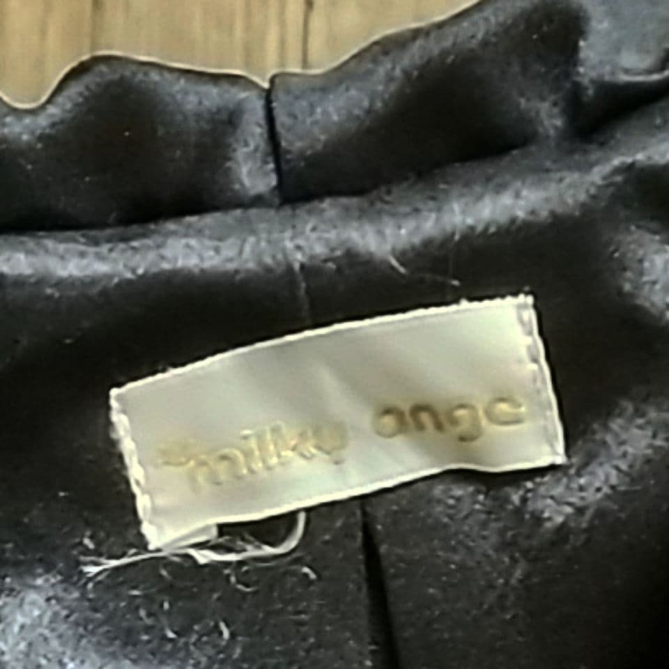 【milky ange】ビックフード付きミニマント　ミニケープコート