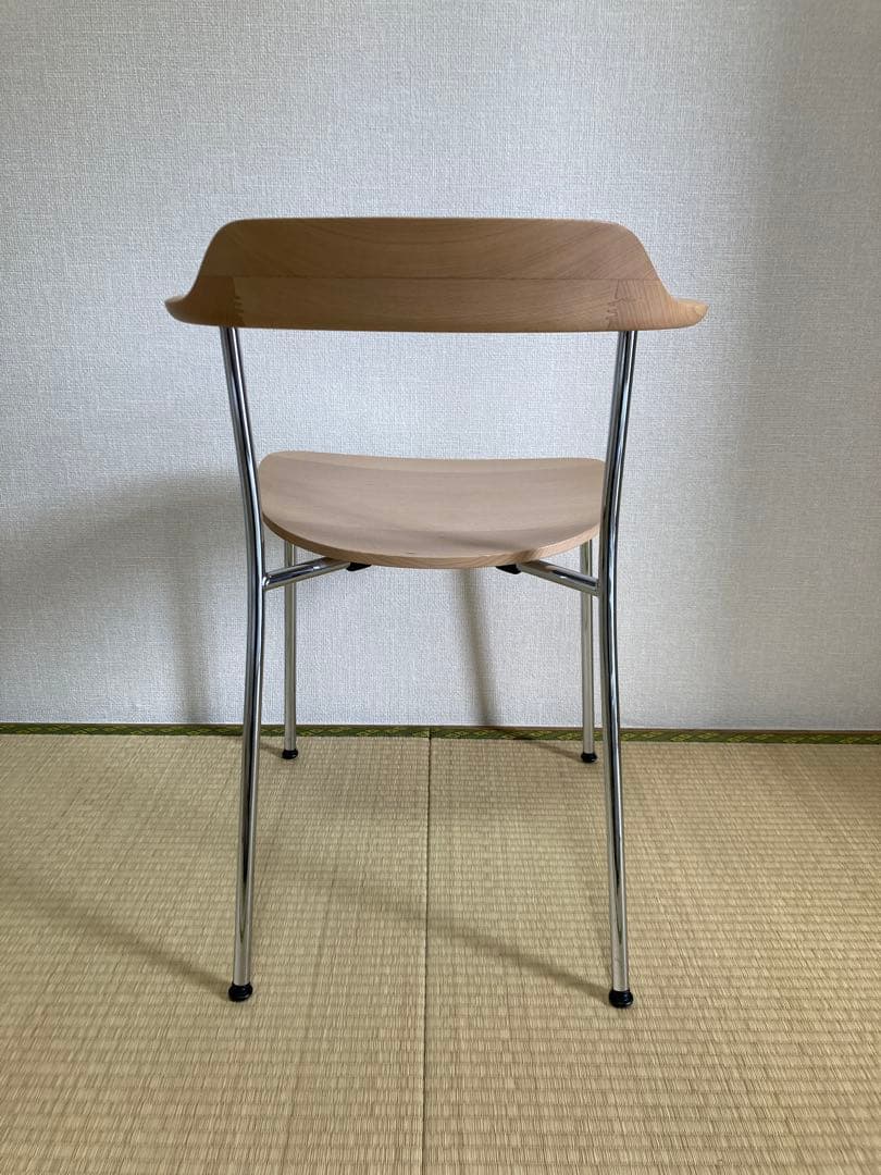 【マルニ木工】HIROSHIMA アームチェア（スタッキング・板座）