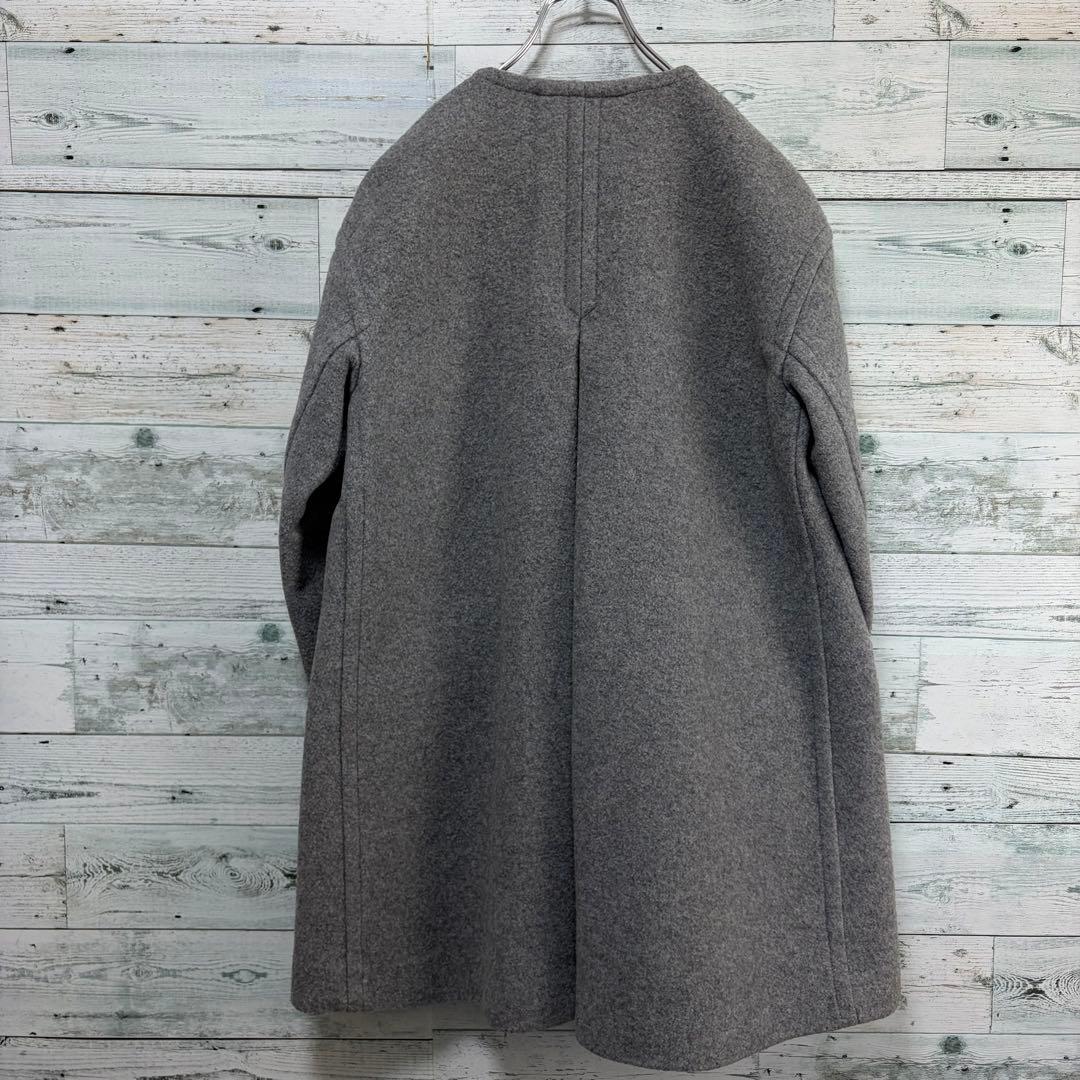 イエナ　IENA オーバーシルエットウールコート　Aライン　グレー　比翼ボタン