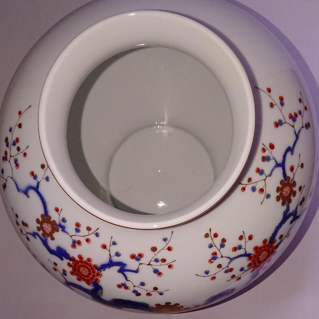 有田焼・深川製磁・花瓶・(絵柄)・岩梅・未使用品☆価格交渉ＯＫ☆