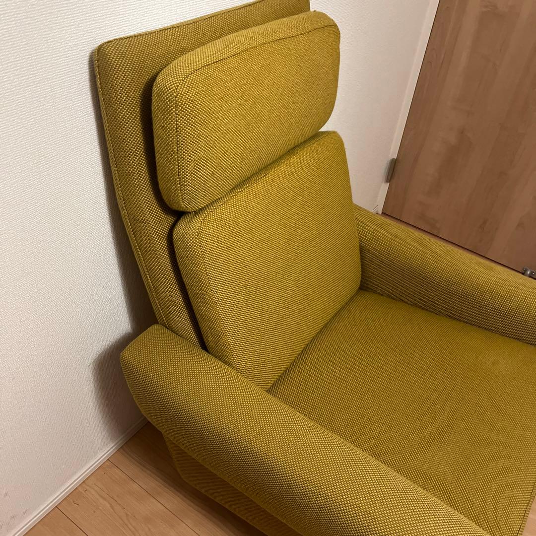 北欧　デンマーク　ビンテージ　1人掛け　ソファ　脚付き　チーク