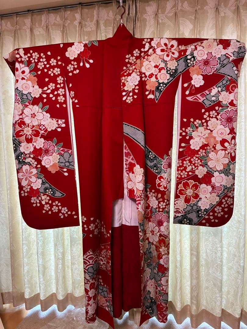 振袖フルセット、着付け用具、草履、バッグ