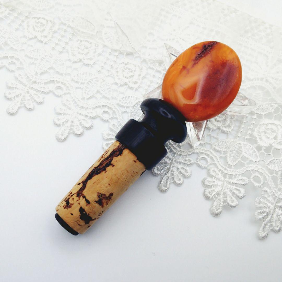 天然 琥珀 ワインキャップ(観賞用)