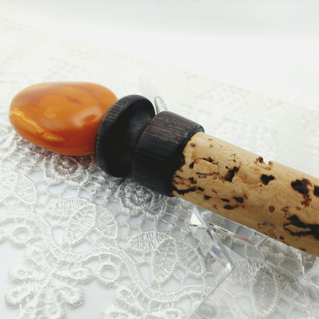 天然 琥珀 ワインキャップ(観賞用)