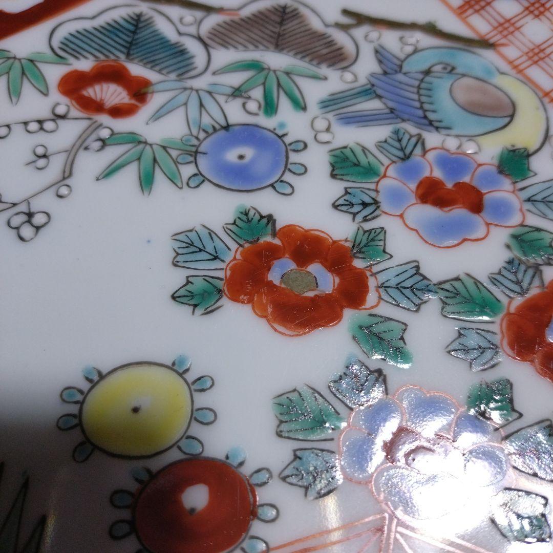 伊万里色絵丸皿　5枚