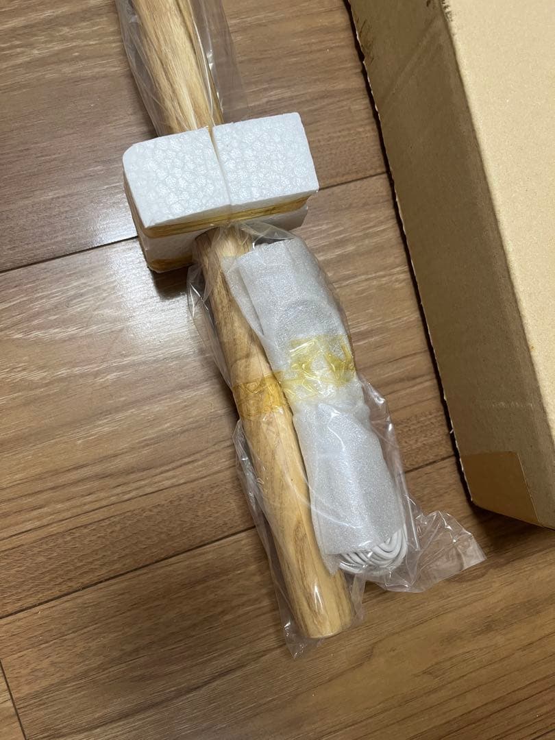 【未使用】無印良品　布シェードフロアスタンド・タモ材