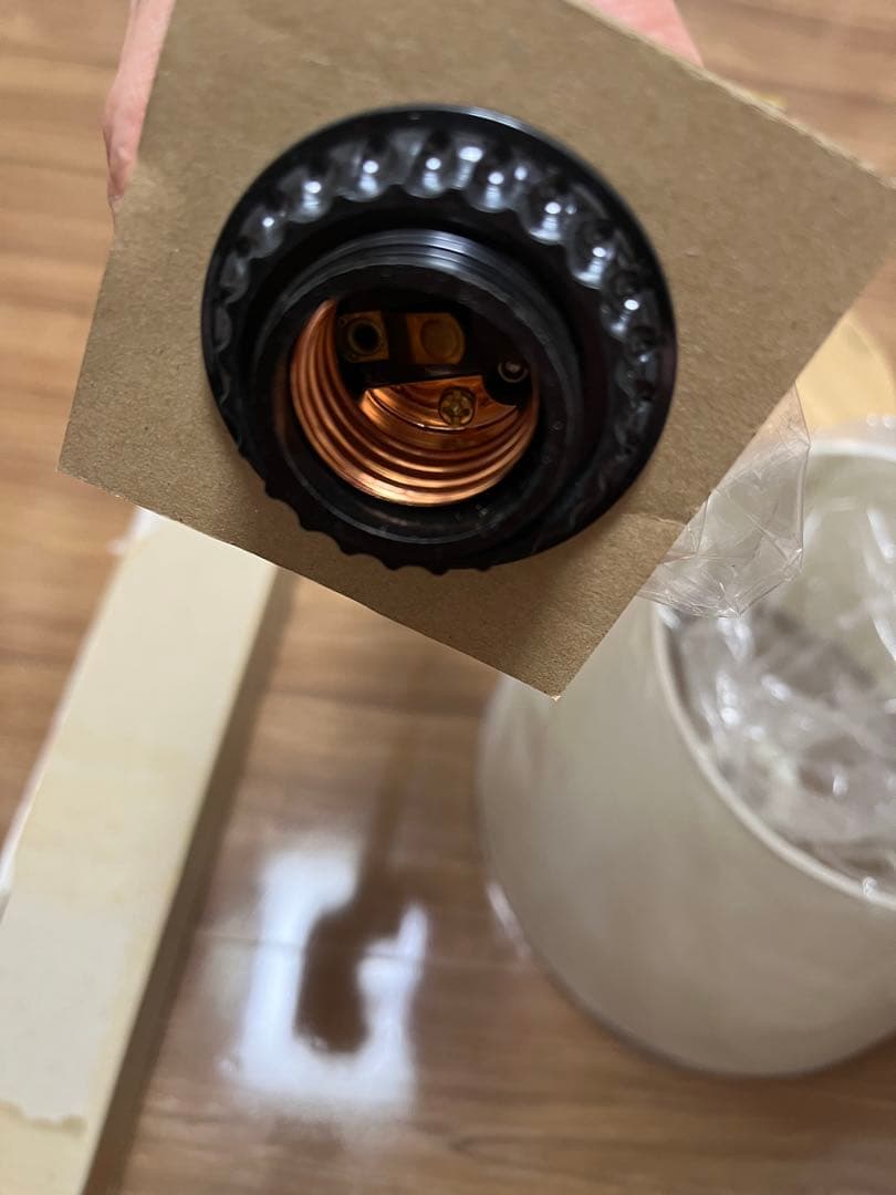 【未使用】無印良品　布シェードフロアスタンド・タモ材