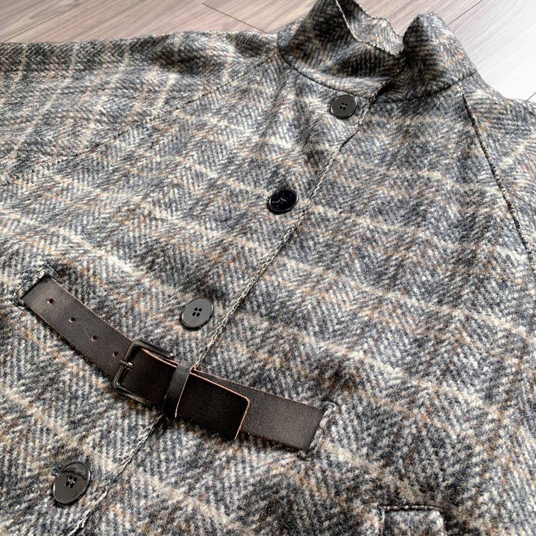 Max Mara marella sport モヘヤ混　ケープポンチョ　チェック