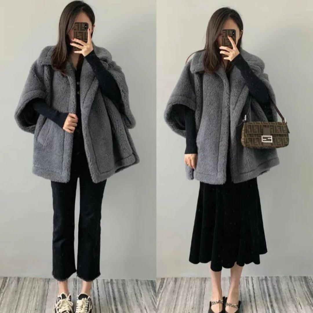 LiLiRena テディ　ポンチョ　新品未使用